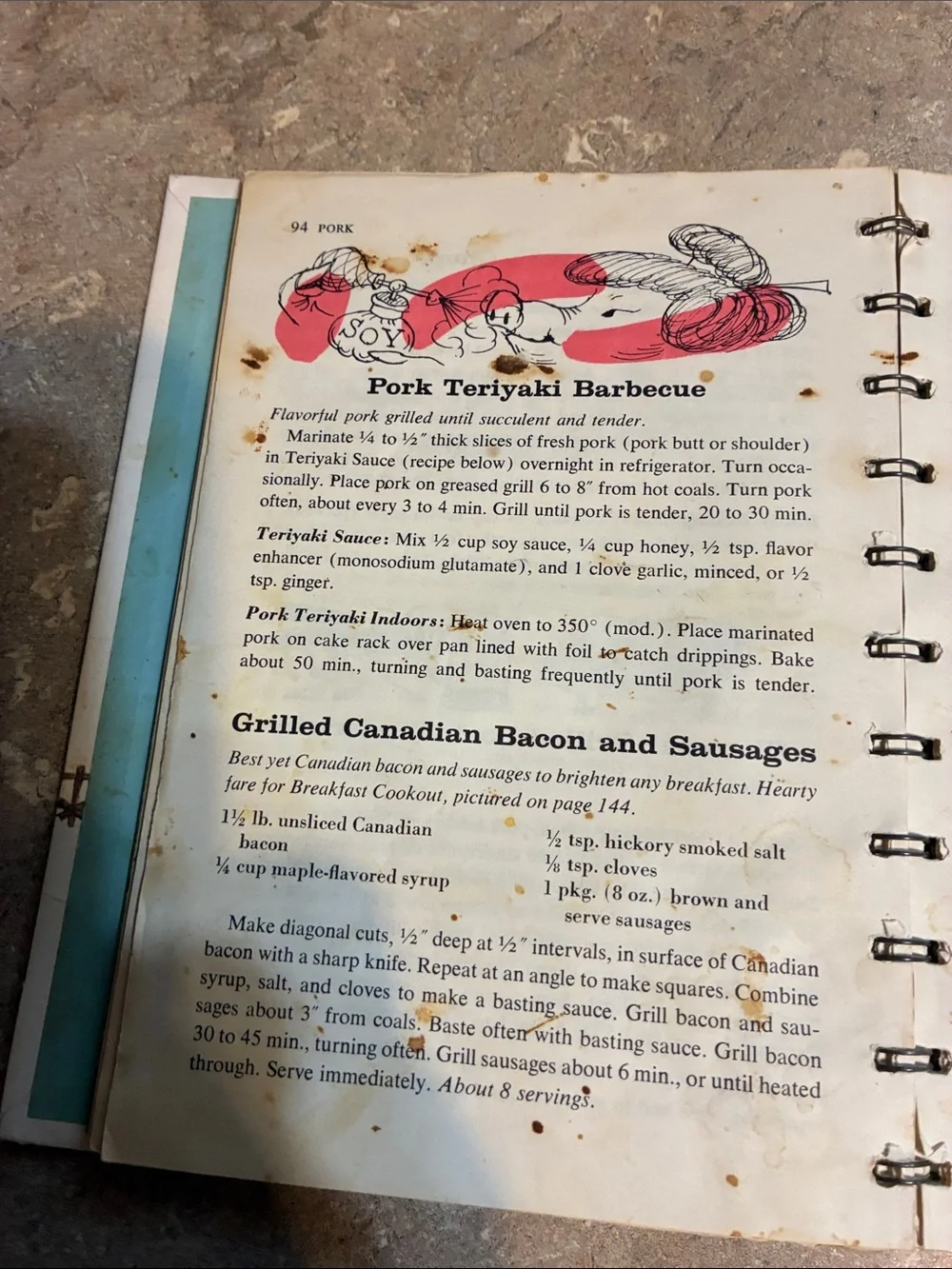 Betty Crocker Outdoor Cook Book - Green, White, Blue & Brown Cover Vintage
